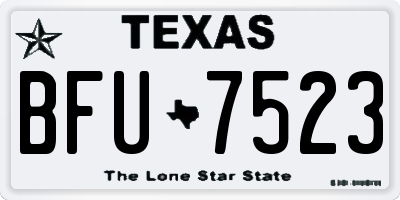 TX license plate BFU7523