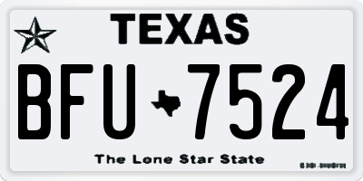TX license plate BFU7524