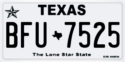 TX license plate BFU7525