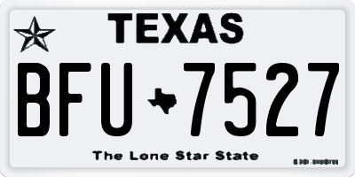 TX license plate BFU7527