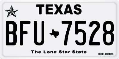 TX license plate BFU7528