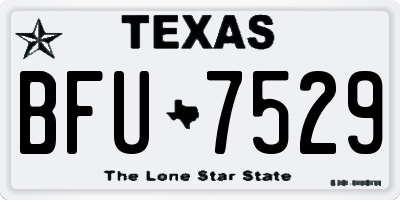 TX license plate BFU7529