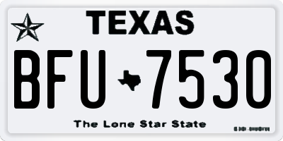 TX license plate BFU7530
