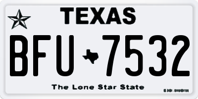 TX license plate BFU7532