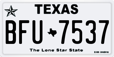 TX license plate BFU7537