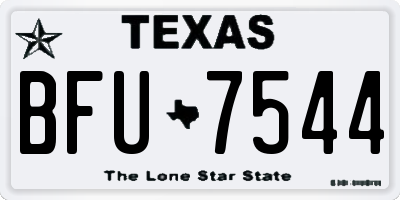 TX license plate BFU7544