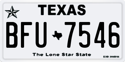 TX license plate BFU7546