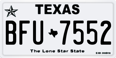 TX license plate BFU7552