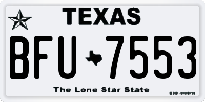 TX license plate BFU7553