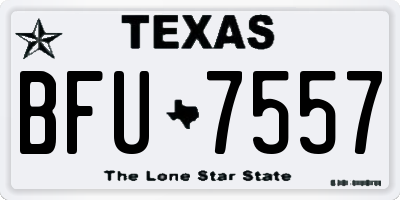 TX license plate BFU7557
