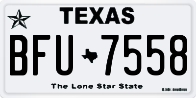 TX license plate BFU7558