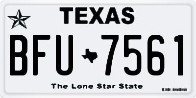 TX license plate BFU7561