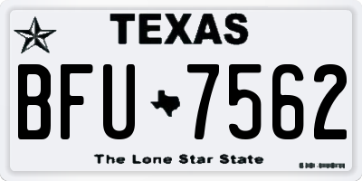 TX license plate BFU7562