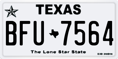 TX license plate BFU7564