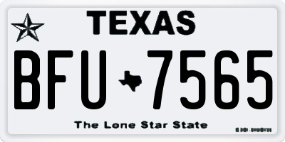 TX license plate BFU7565
