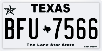 TX license plate BFU7566