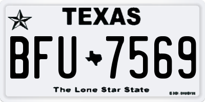 TX license plate BFU7569