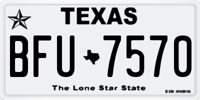 TX license plate BFU7570