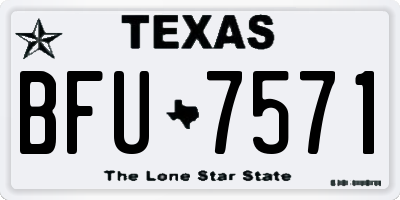 TX license plate BFU7571