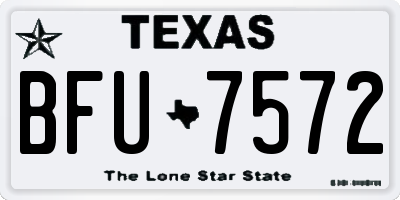 TX license plate BFU7572