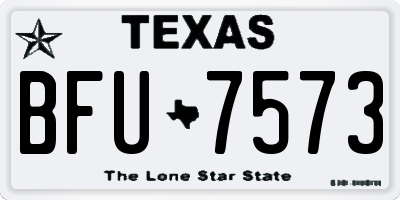 TX license plate BFU7573