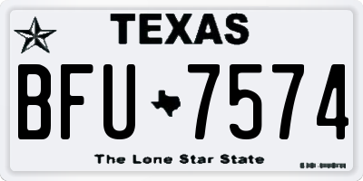 TX license plate BFU7574