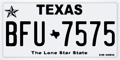 TX license plate BFU7575