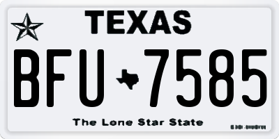 TX license plate BFU7585
