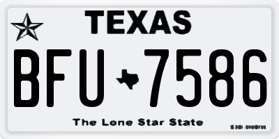 TX license plate BFU7586