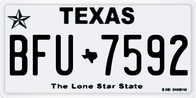 TX license plate BFU7592
