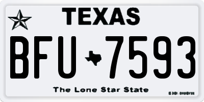 TX license plate BFU7593