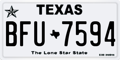 TX license plate BFU7594