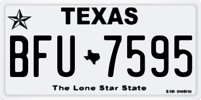 TX license plate BFU7595