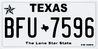 TX license plate BFU7596