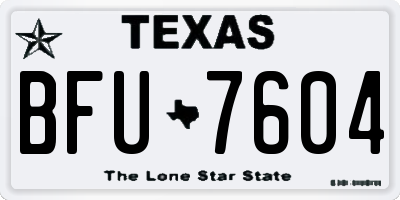 TX license plate BFU7604