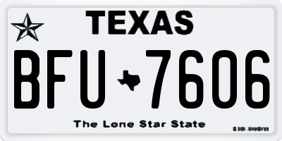 TX license plate BFU7606