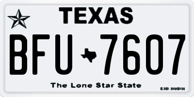 TX license plate BFU7607