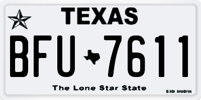 TX license plate BFU7611