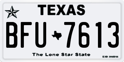 TX license plate BFU7613