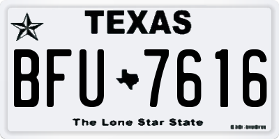 TX license plate BFU7616