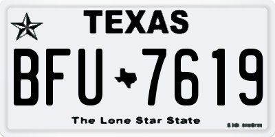 TX license plate BFU7619
