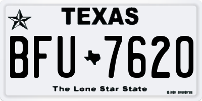 TX license plate BFU7620