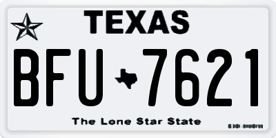 TX license plate BFU7621