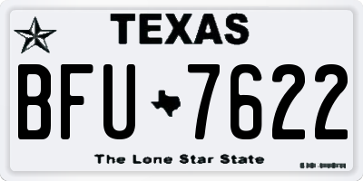 TX license plate BFU7622