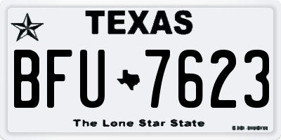 TX license plate BFU7623