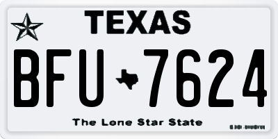 TX license plate BFU7624