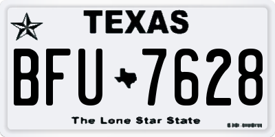 TX license plate BFU7628