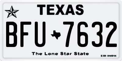 TX license plate BFU7632