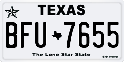 TX license plate BFU7655