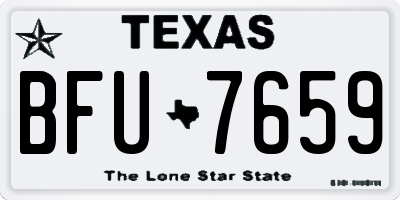 TX license plate BFU7659